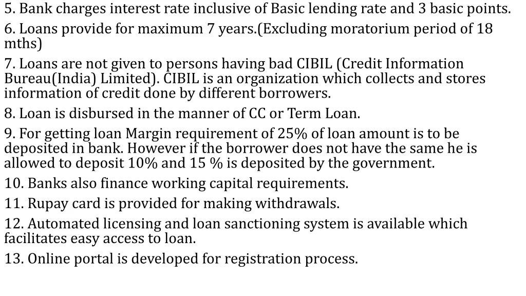 5 bank charges interest rate inclusive of basic