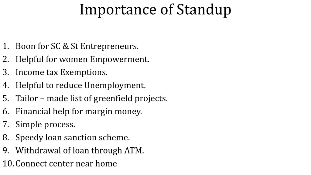 importance of standup
