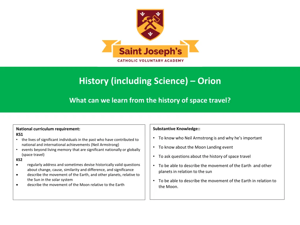 history including science orion