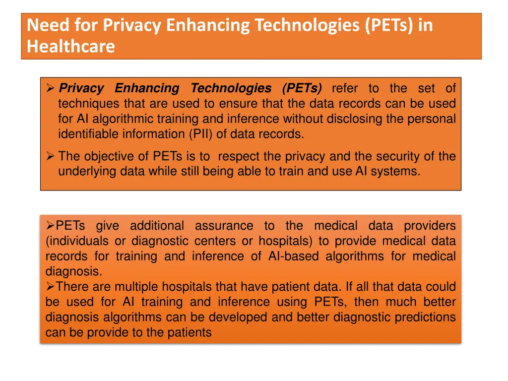 need for privacy enhancing technologies pets