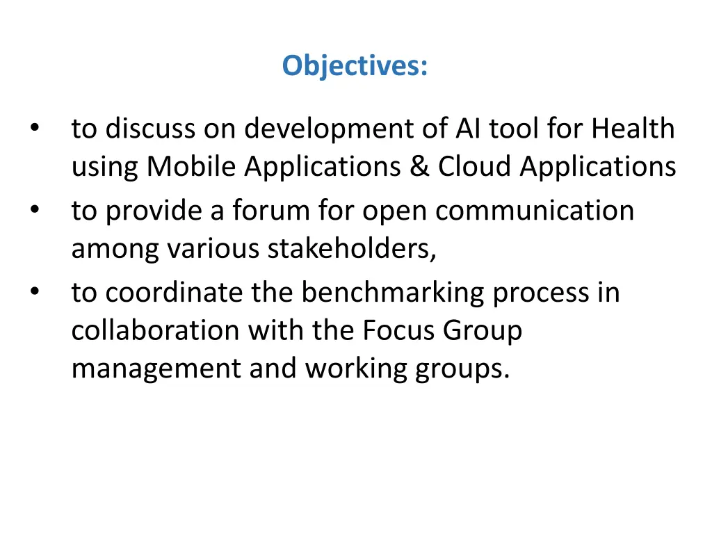 objectives