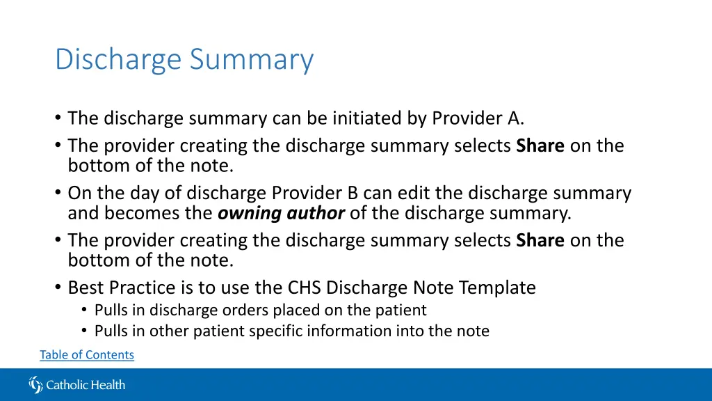 discharge summary