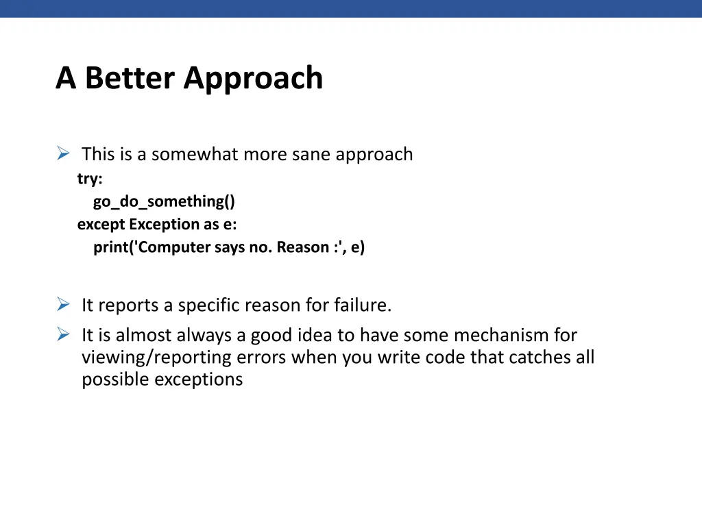 a better approach