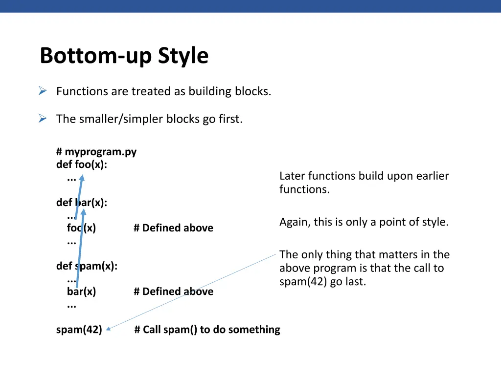 bottom up style