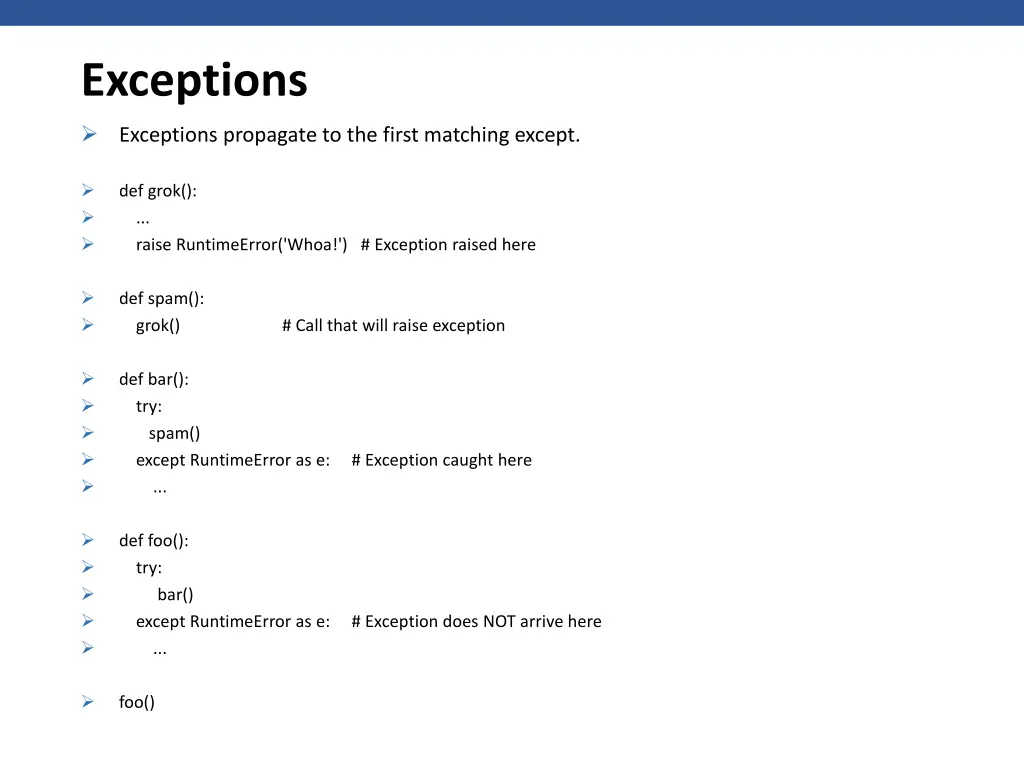 exceptions 1
