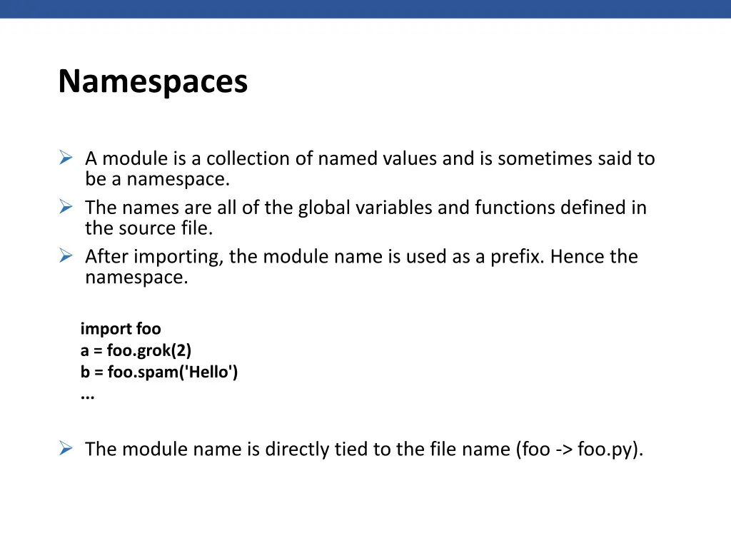 namespaces