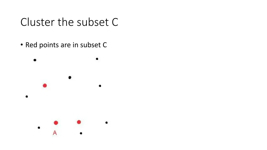cluster the subset c