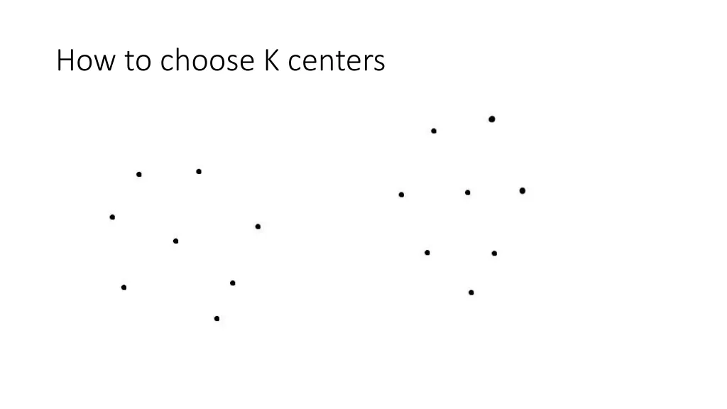 how to choose k centers
