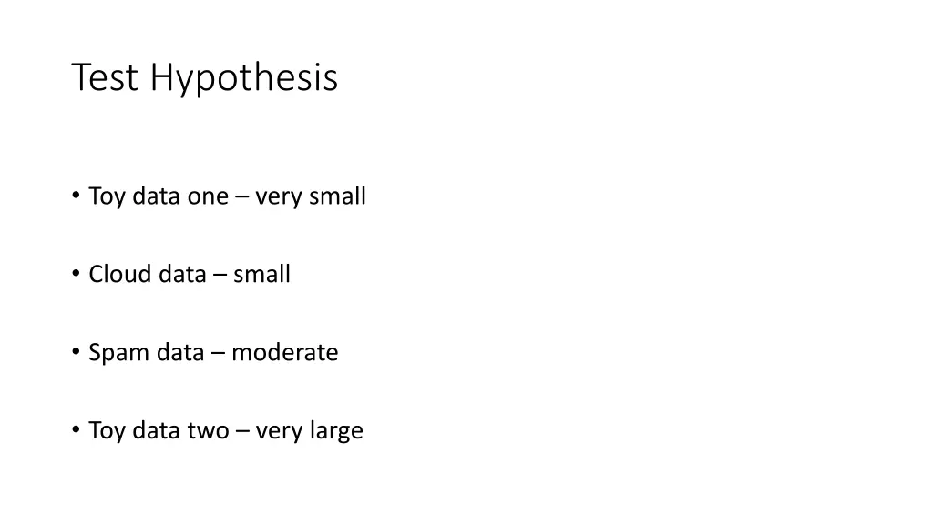 test hypothesis