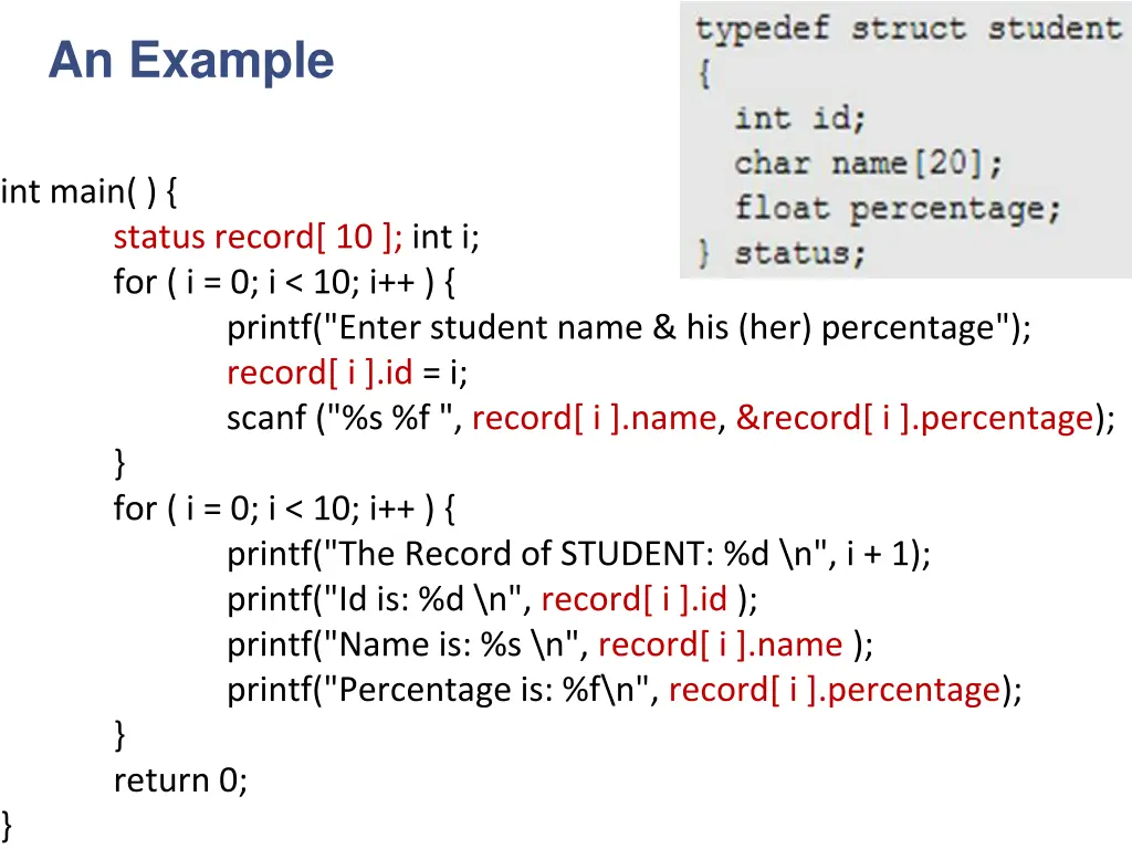 an example