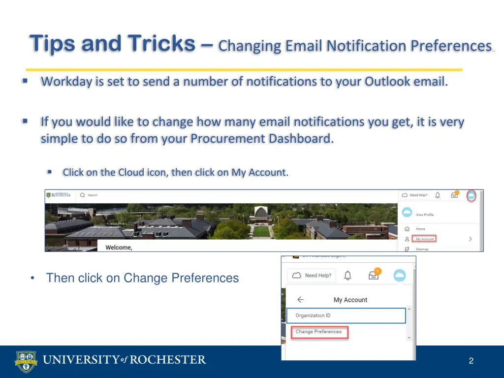 tips and tricks changing email notification