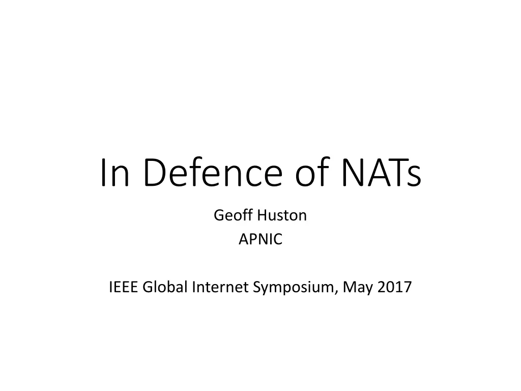 in defence of nats
