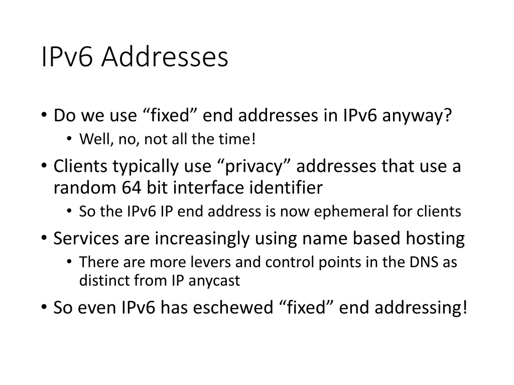 ipv6 addresses
