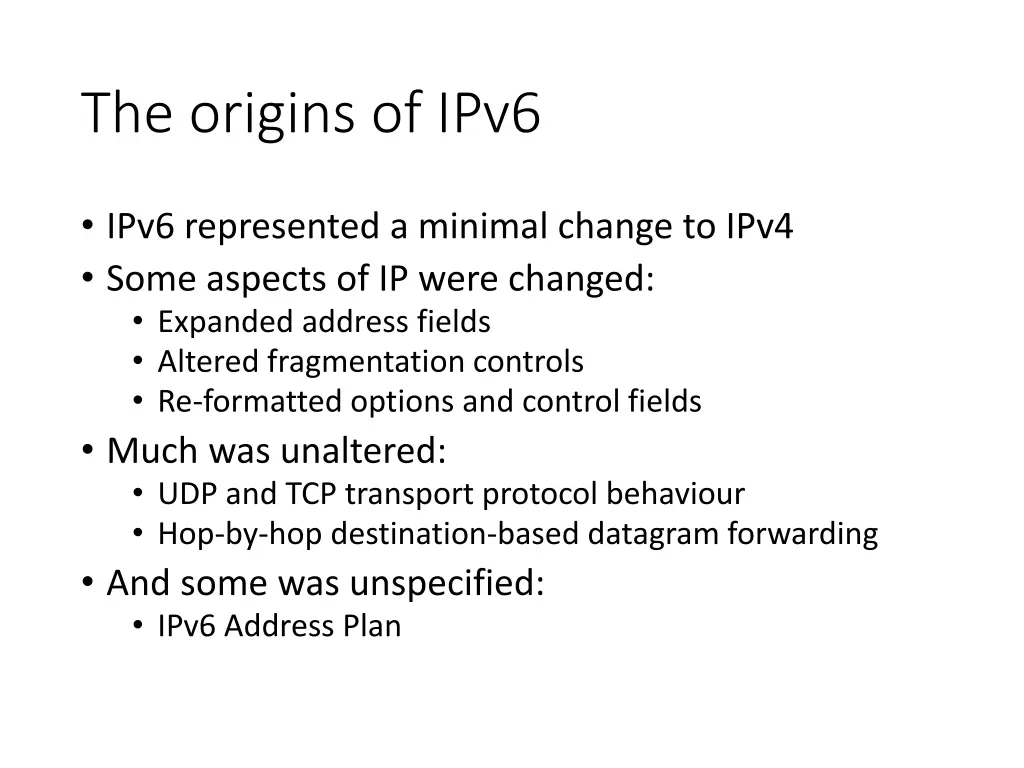 the origins of ipv6