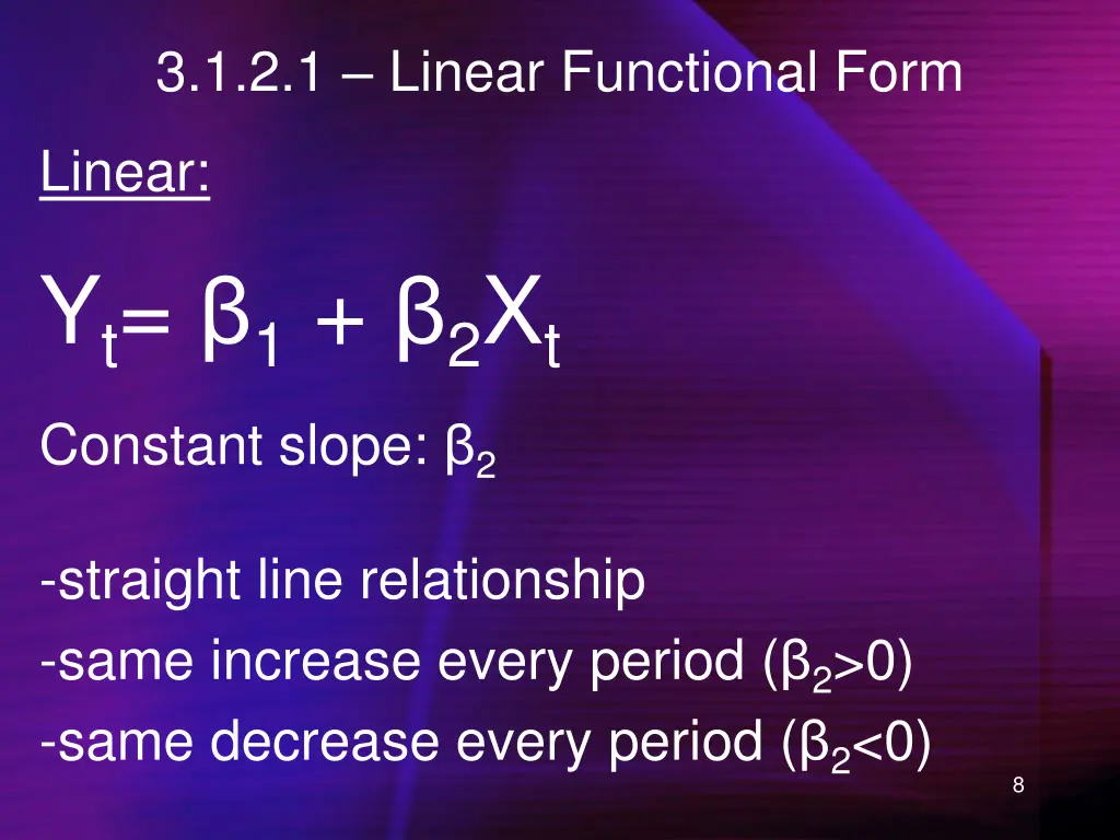 3 1 2 1 linear functional form