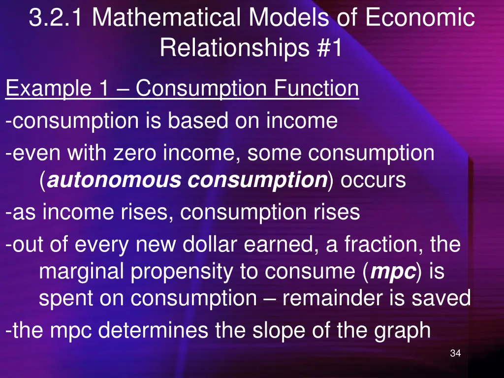 3 2 1 mathematical models of economic
