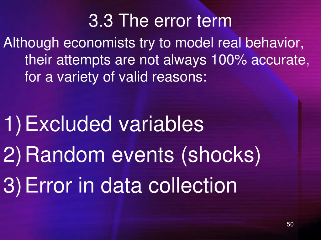 3 3 the error term