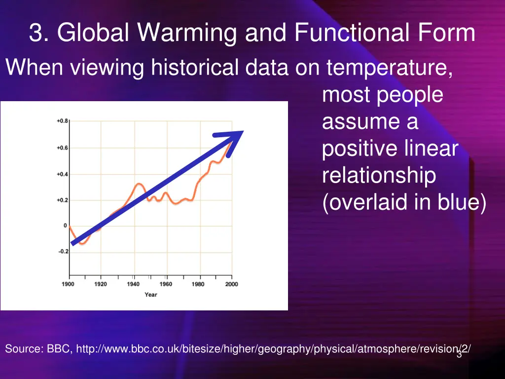 3 global warming and functional form when viewing