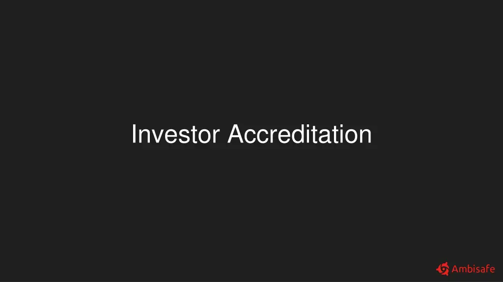 investor accreditation