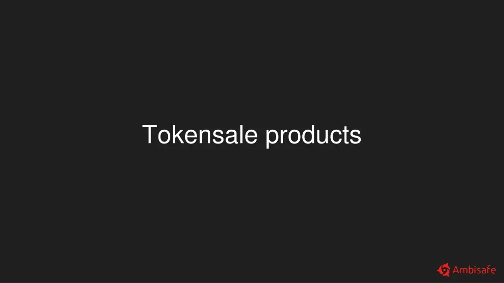tokensale products