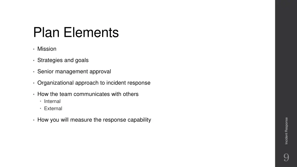 plan elements