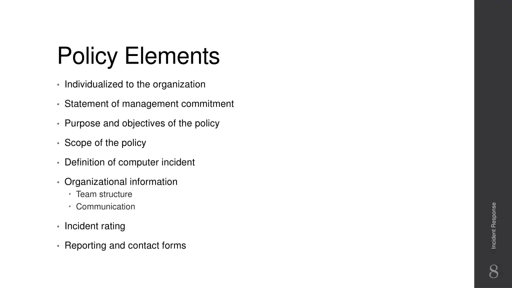 policy elements