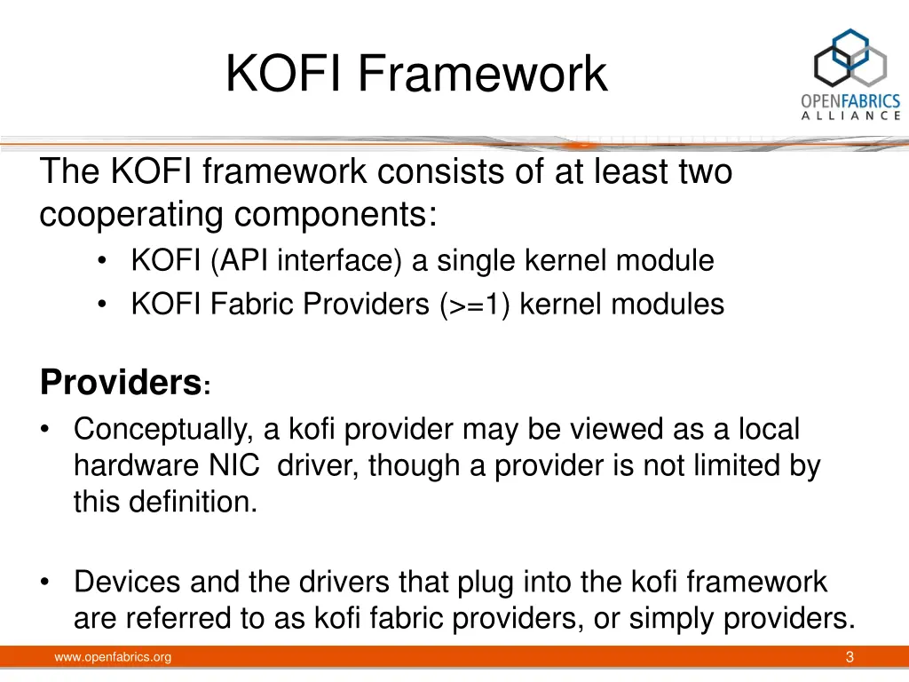 kofi framework
