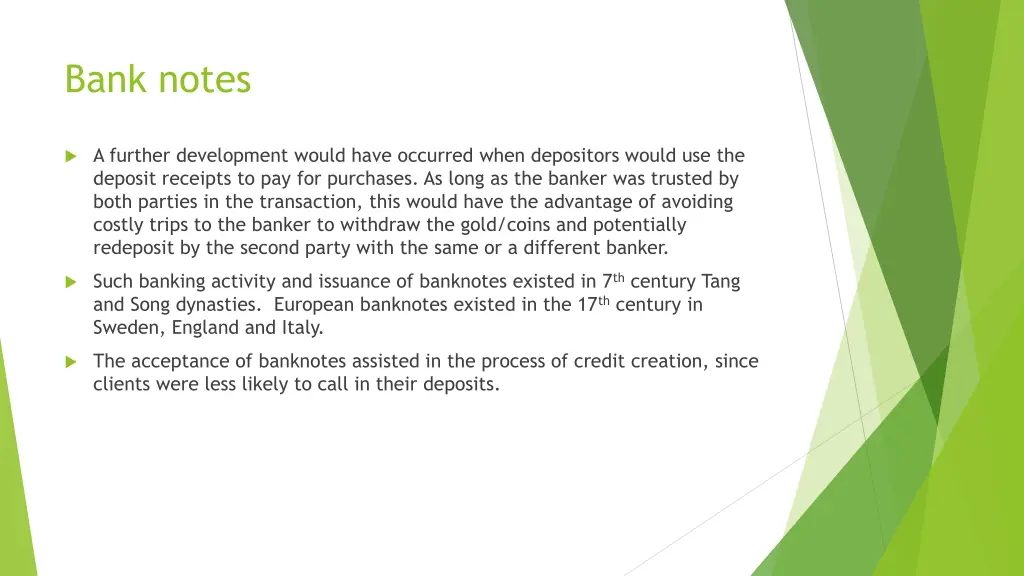 bank notes