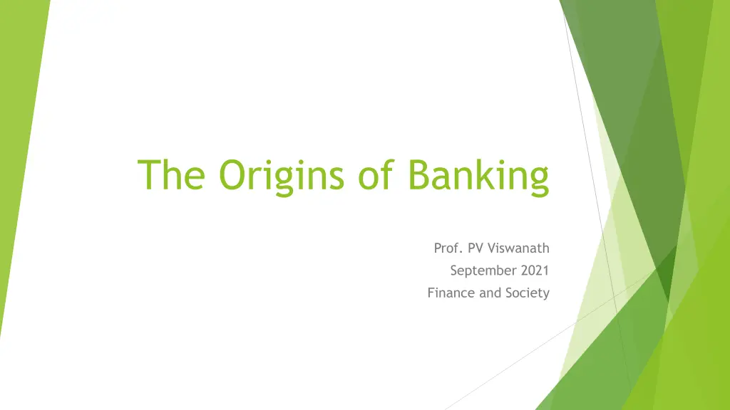 the origins of banking