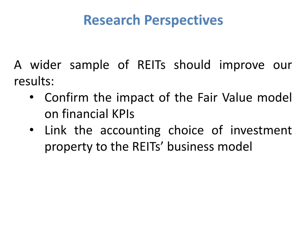 research perspectives