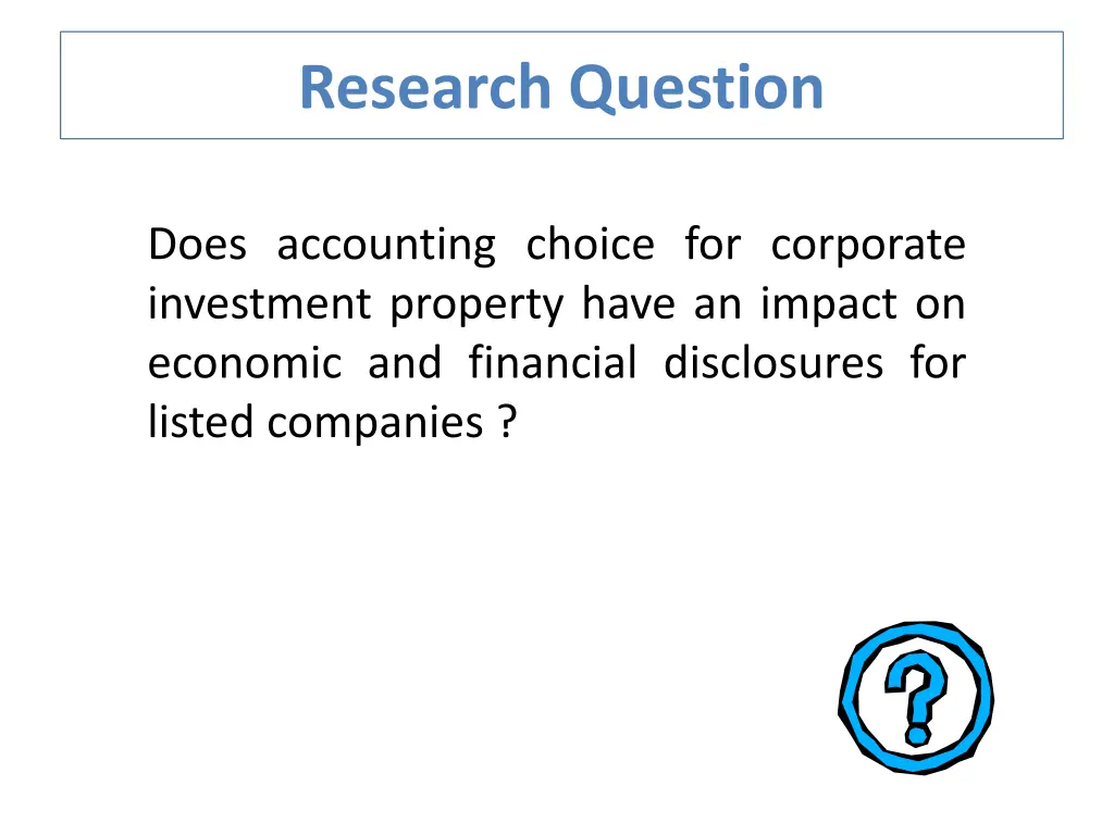 research question