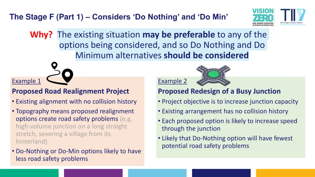 the stage f part 1 considers do nothing and do min