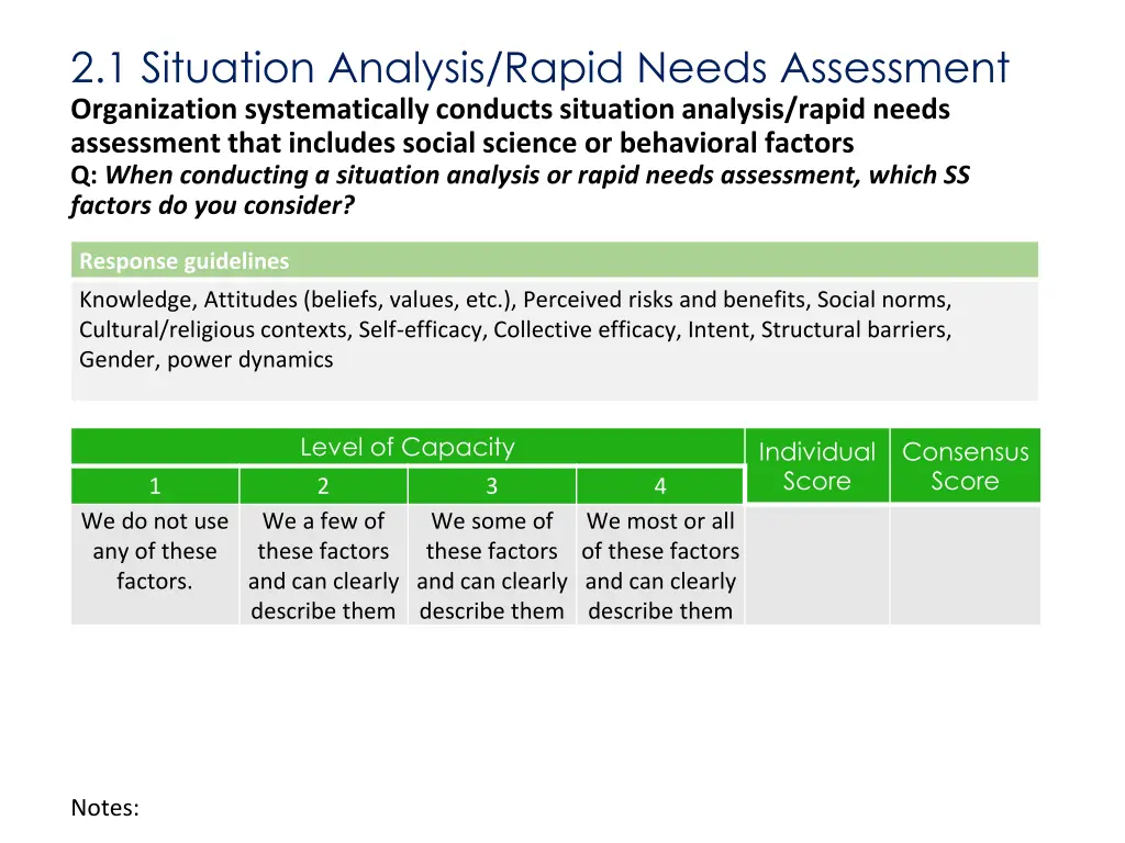 2 1 situation analysis rapid needs assessment