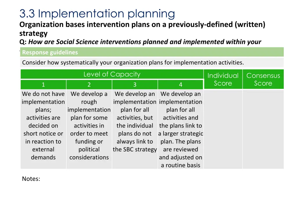 3 3 implementation planning organization bases