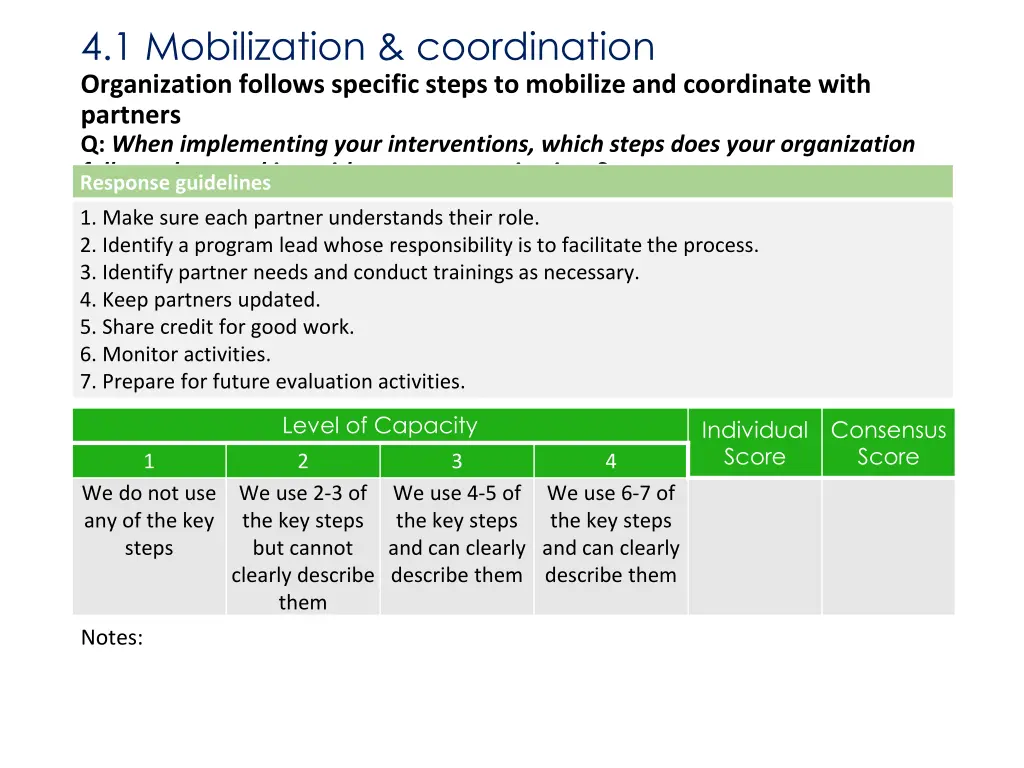 4 1 mobilization coordination organization