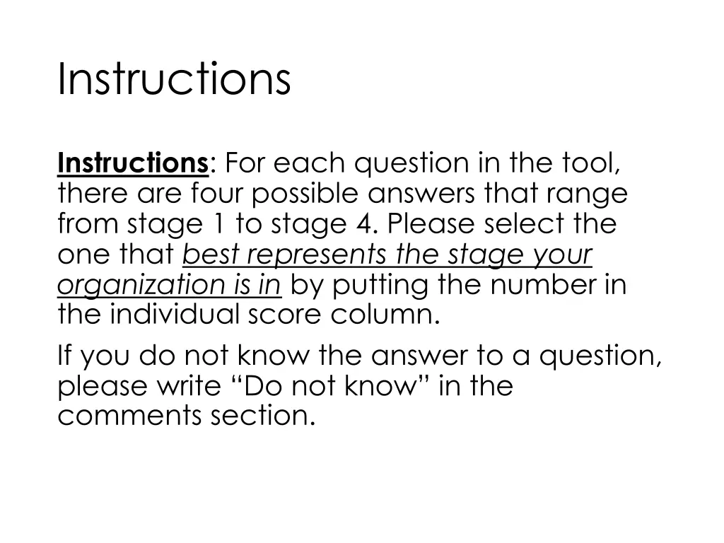 instructions
