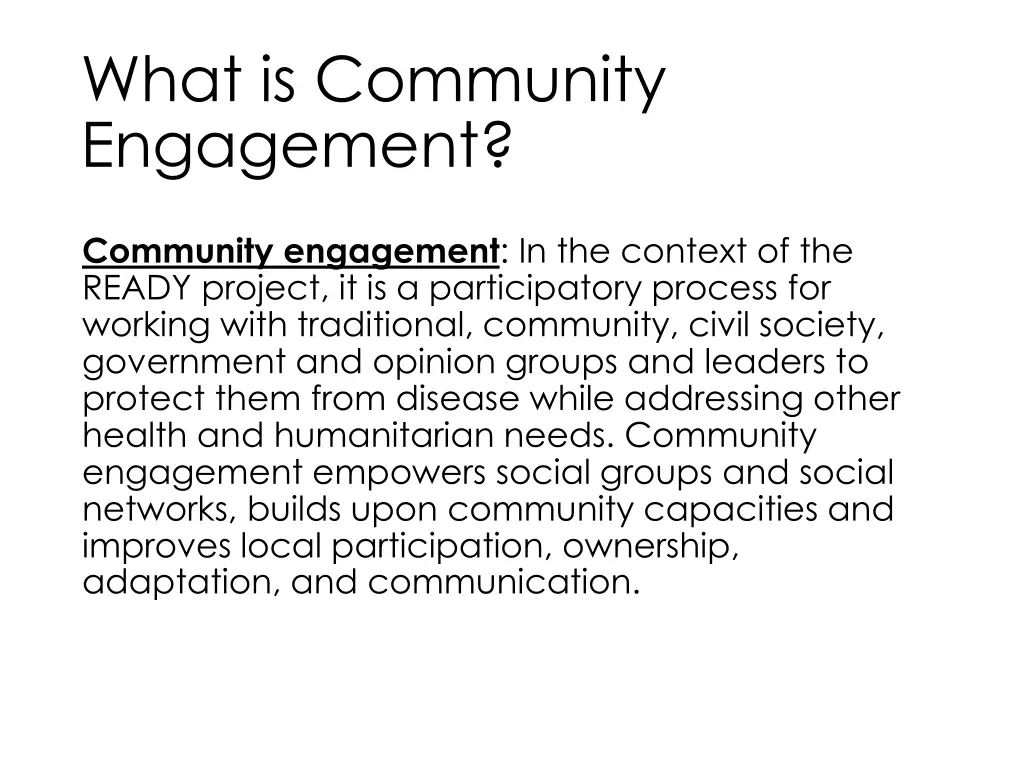 what is community engagement