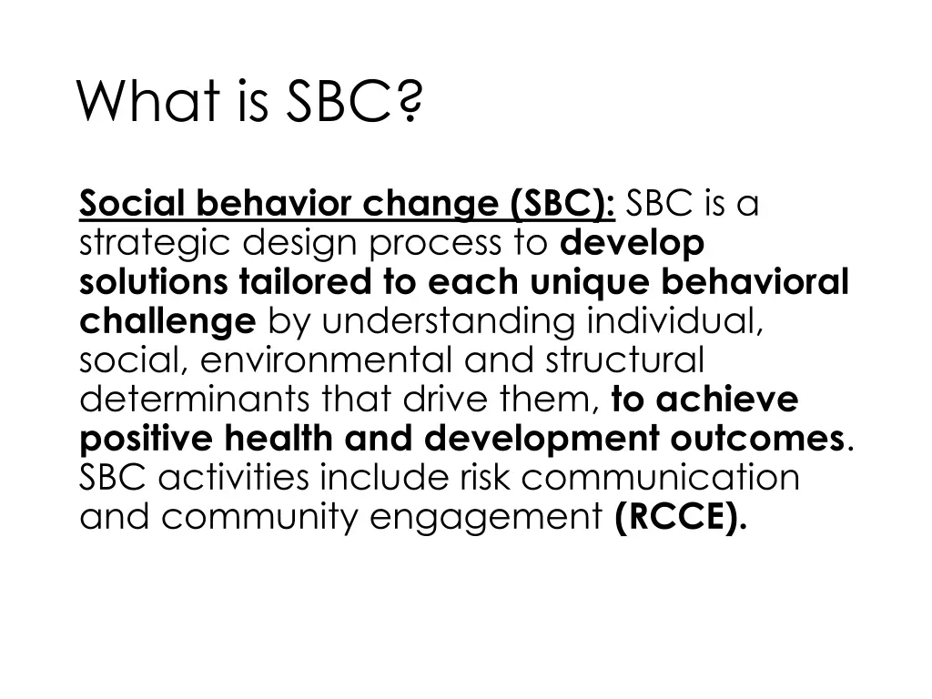 what is sbc