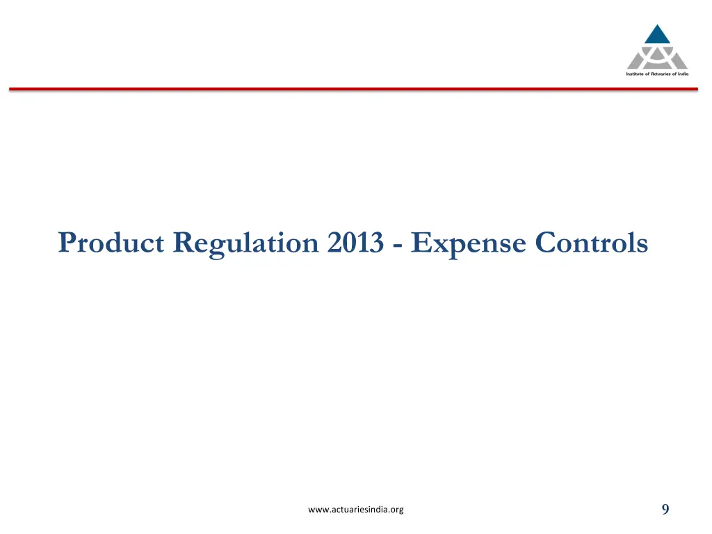 product regulation 2013 expense controls