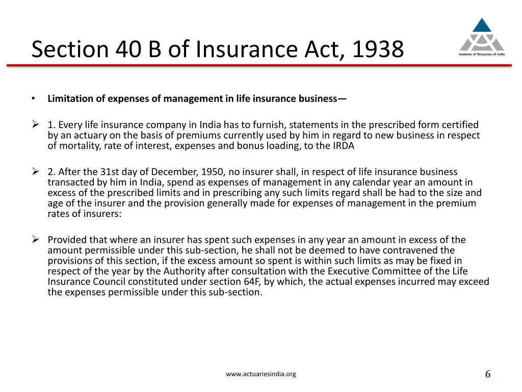 section 40 b of insurance act 1938