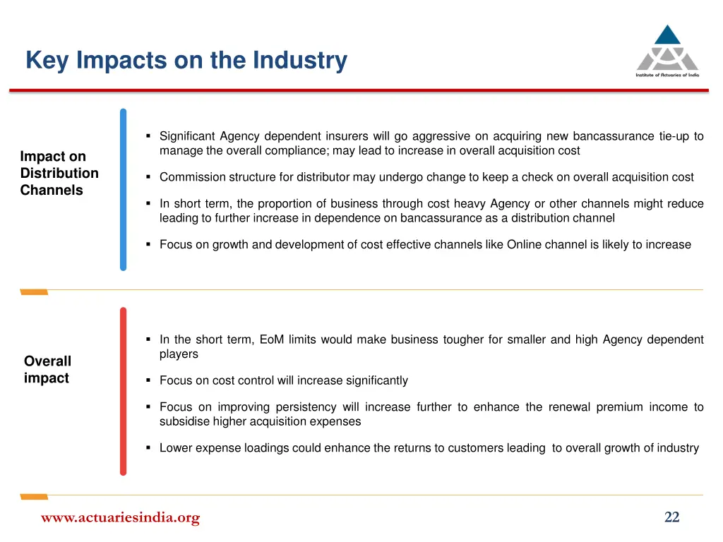 key impacts on the industry 1