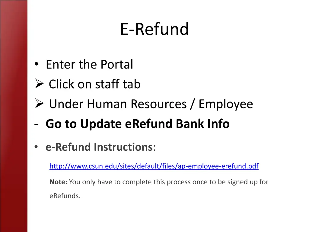 e refund