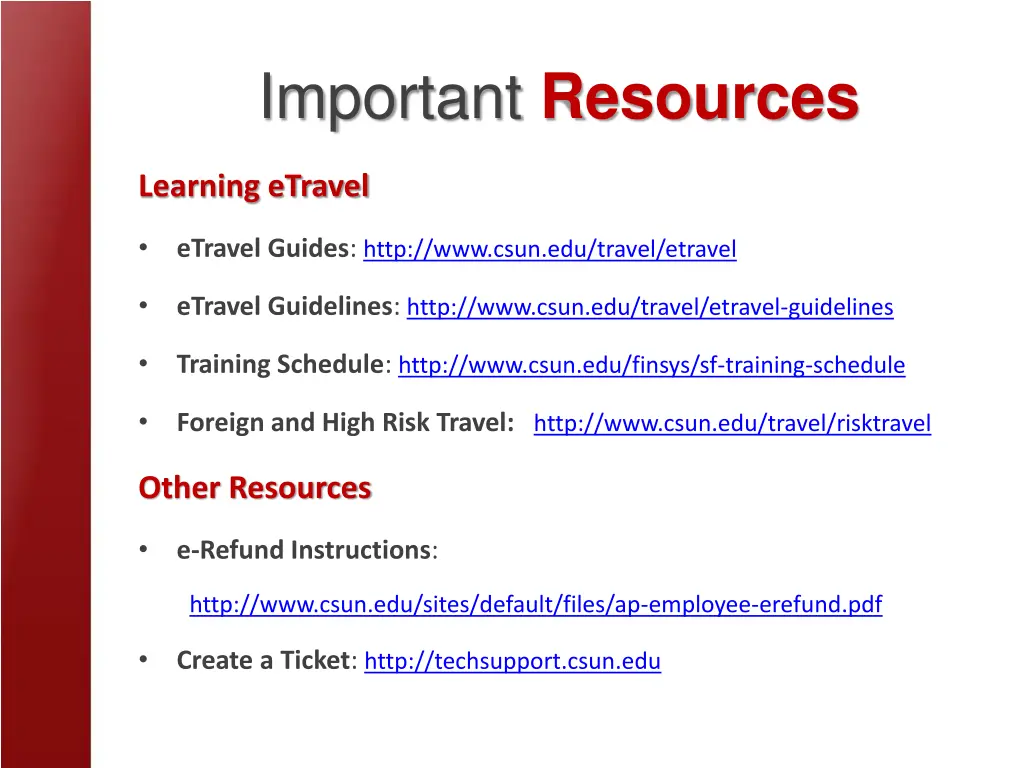 important resources