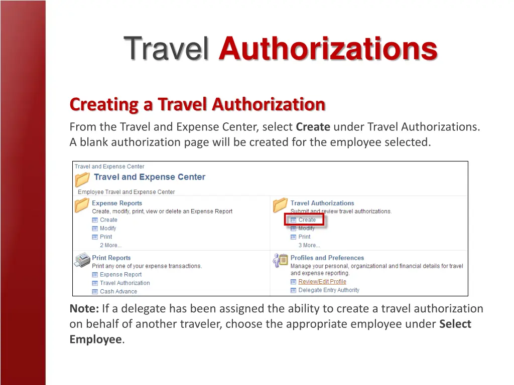 travel authorizations