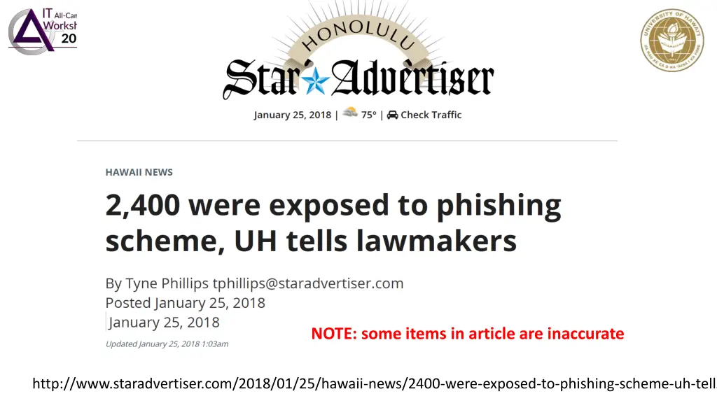 note some items in article are inaccurate