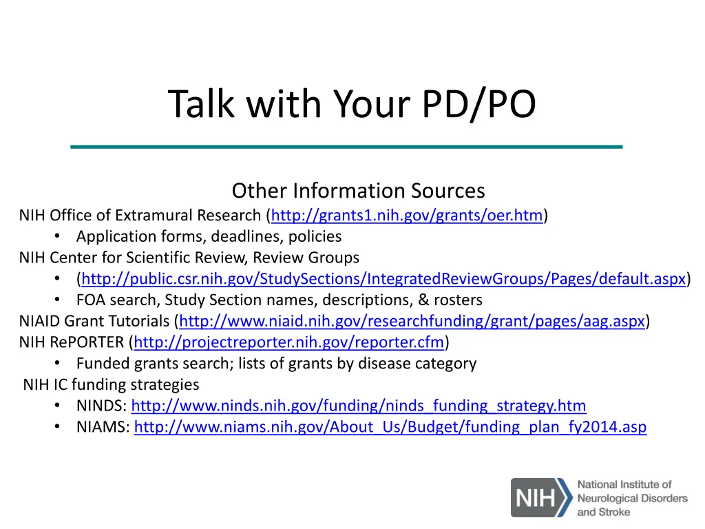 talk with your pd po