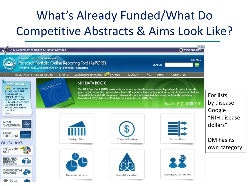 what s already funded what do competitive