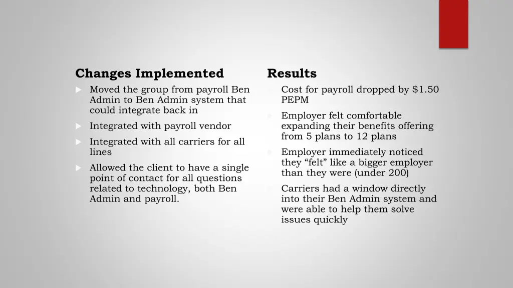 changes implemented 1