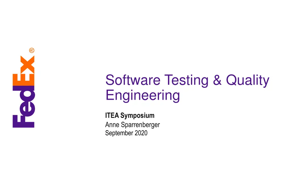 software testing quality engineering