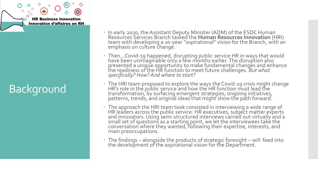 in early 2020 the assistant deputy minister